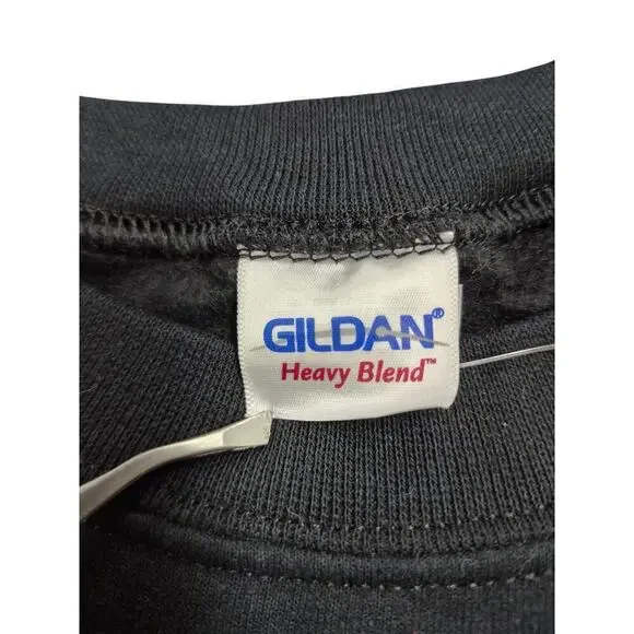 NWT VTG K-Mart Gildan Heavy Blend cot/poly Blk Sweatshirt Eagle graphic Sz M